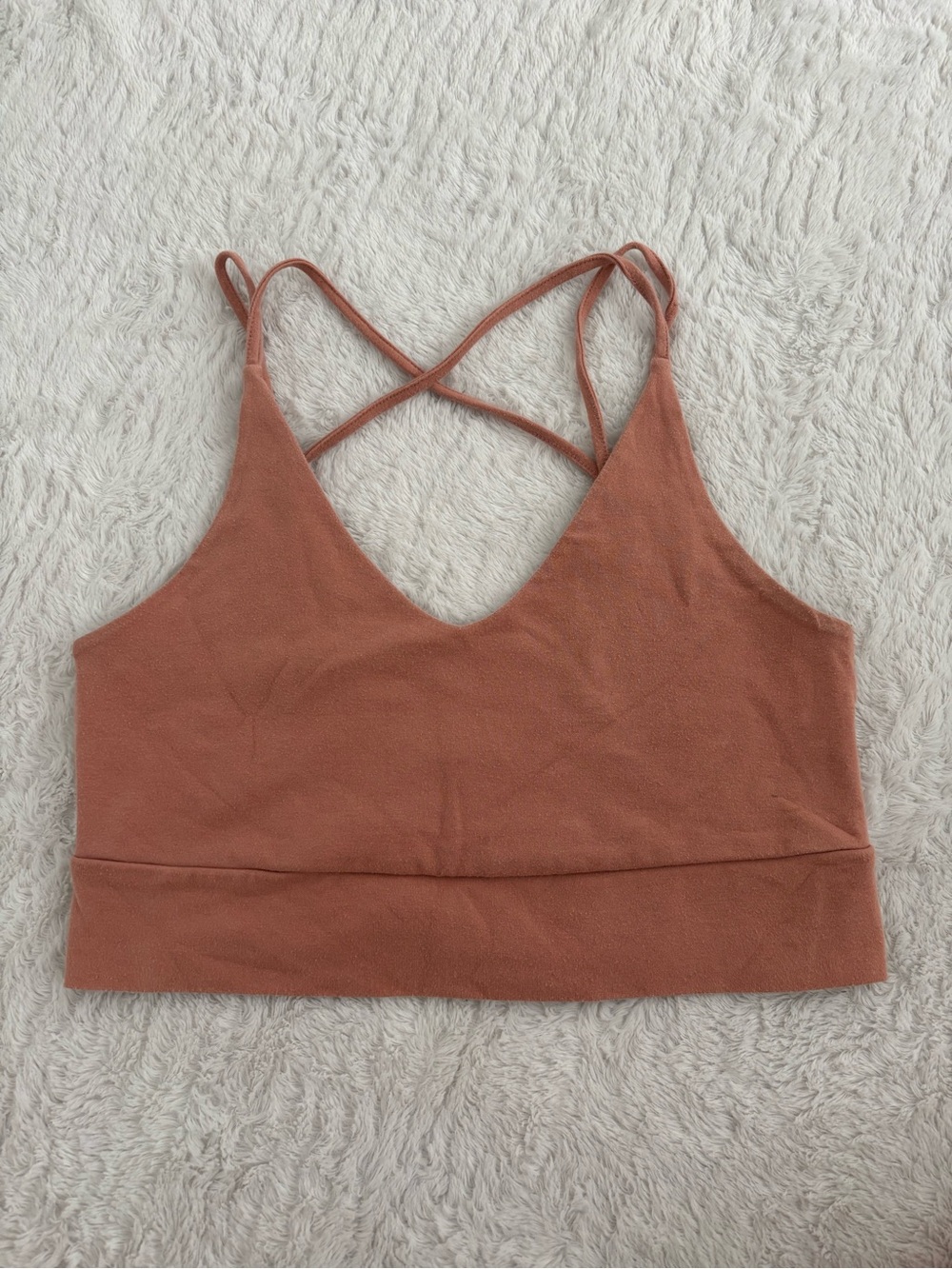 Forever 21 Dusty Rose Strappy Cropped Tank